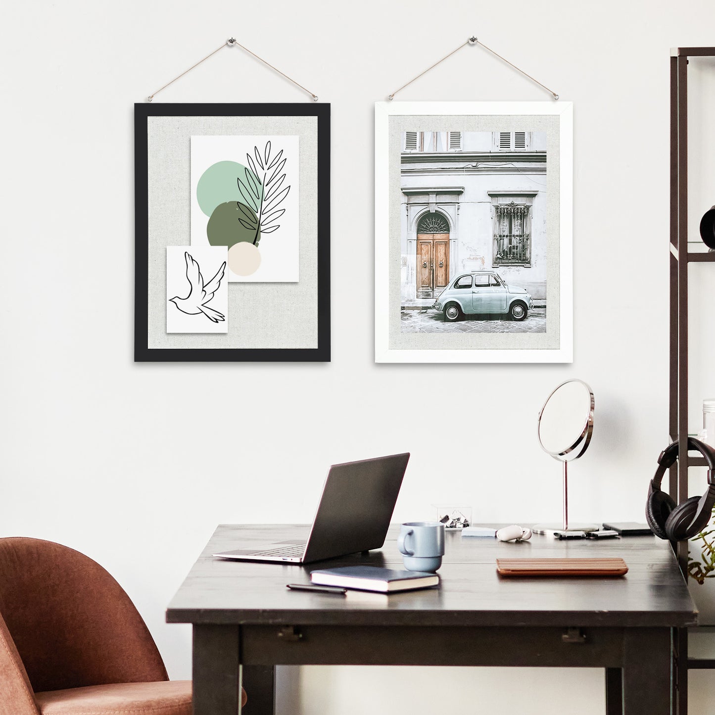 Bulletin Cork Boards with Linen 2-Pack 16"x12" Cork Board for Wall