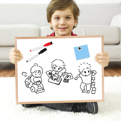 Dry Erase White Board for Wall, 12" x 16" Small Magnetic Portable Double-Sided Whiteboard