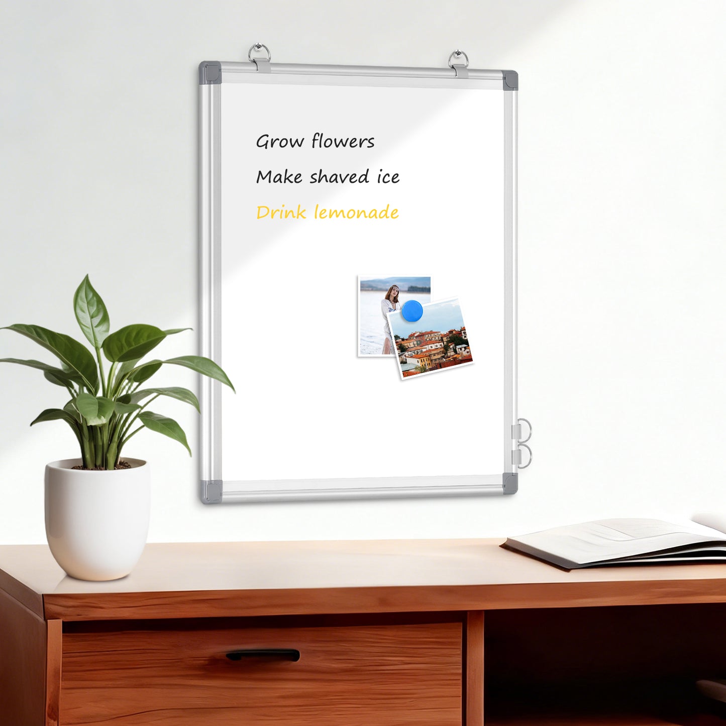 White Board 16" x 12" Magnetic Dry Erase Board for Wall & Desk