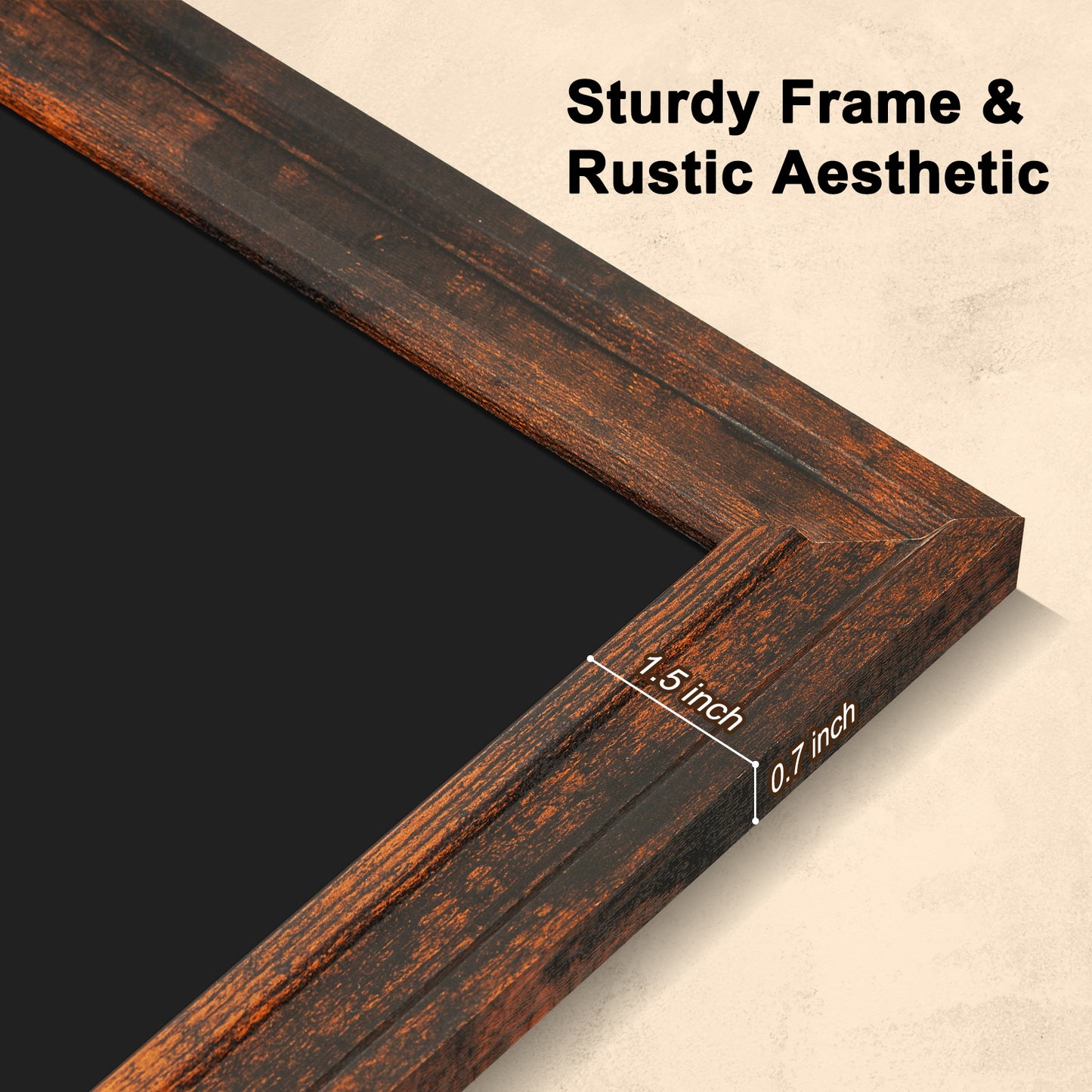 Magnetic Chalkboard 24"x18", 36"x24" Large Blackboard, Hanging Chalk Board for Wall Rustic Blackboard Hanging Chalkboards