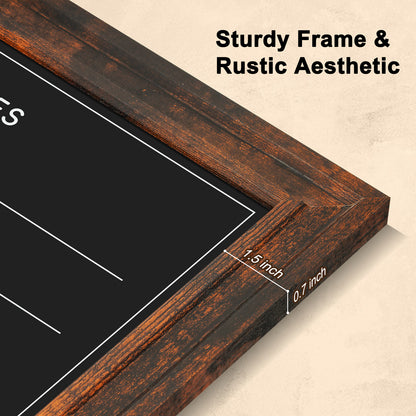 Chalk Board 24" x 18", 36" x 24"Magnetic Calendar Chalkboard for Wall Hanging Chalkboards Sign Monthly Planner