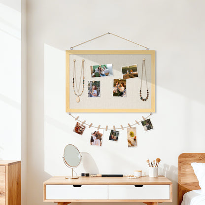 Large Bulletin Cork Board Linen-Covered, 24 "x 36" Poster Board Message Board