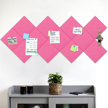 12 Packs Pink Felt Board Large Cork Bulletin Board Cork Board Wall Tiles