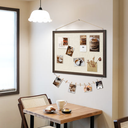 Double-sided Linen-Covered Pink Cork Bulletin Board, 24 "x 36" Large Poster Board