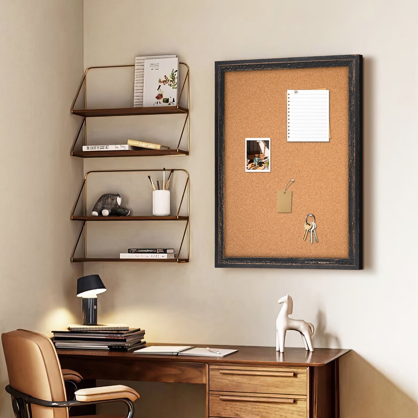 Bulletin Board-Cork Board-MDF Black frame cork board