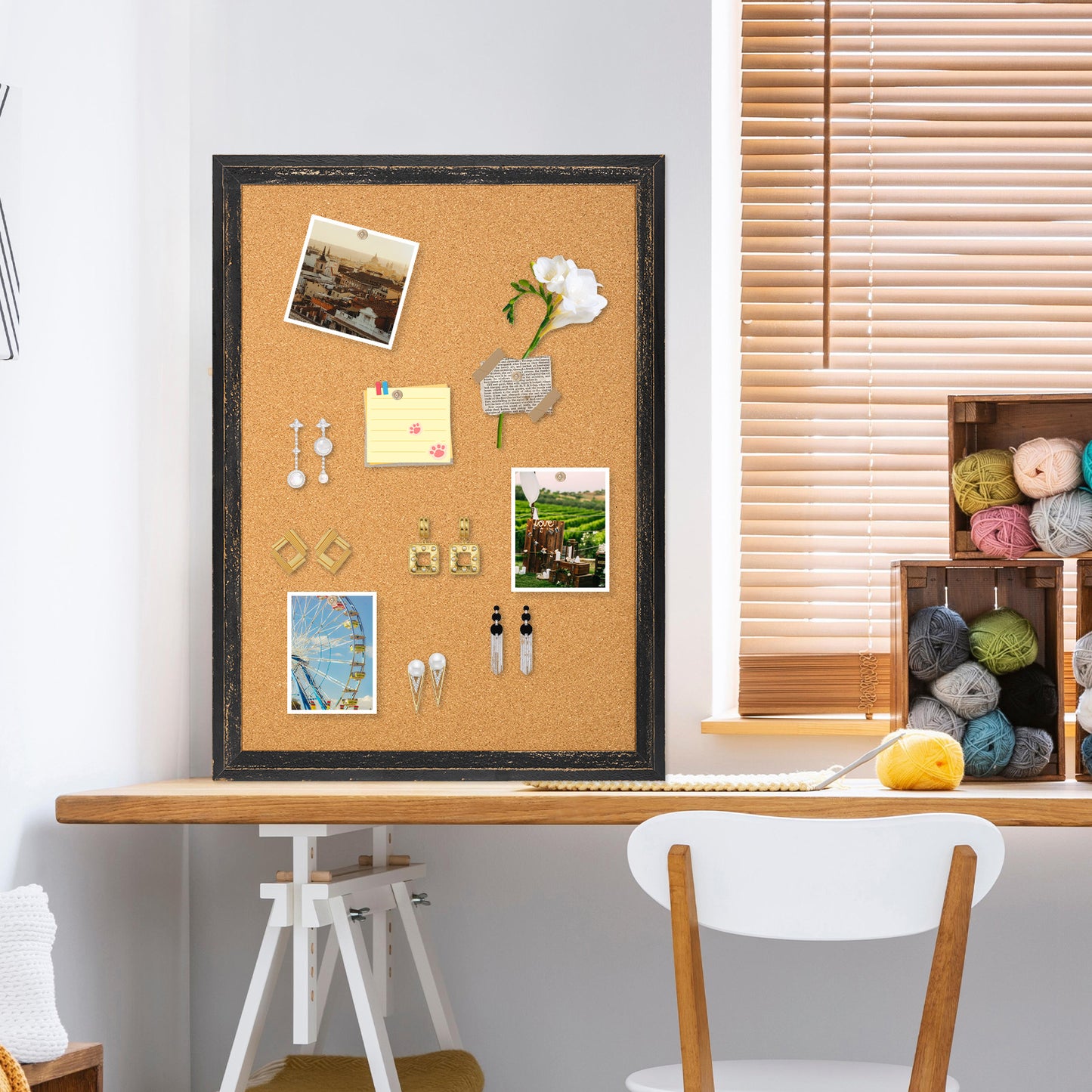 Bulletin Board-Cork Board-MDF Black frame cork board