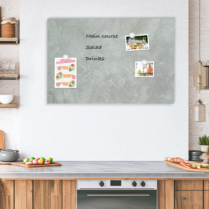 Frameless Magnetic Whiteboard Dry Erase White Board Decorative White Board for Wall with Concrete Pattern