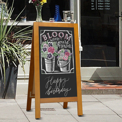 Wooden Sandwich Board Signs Outdoor A Frame Chalkboard Sign