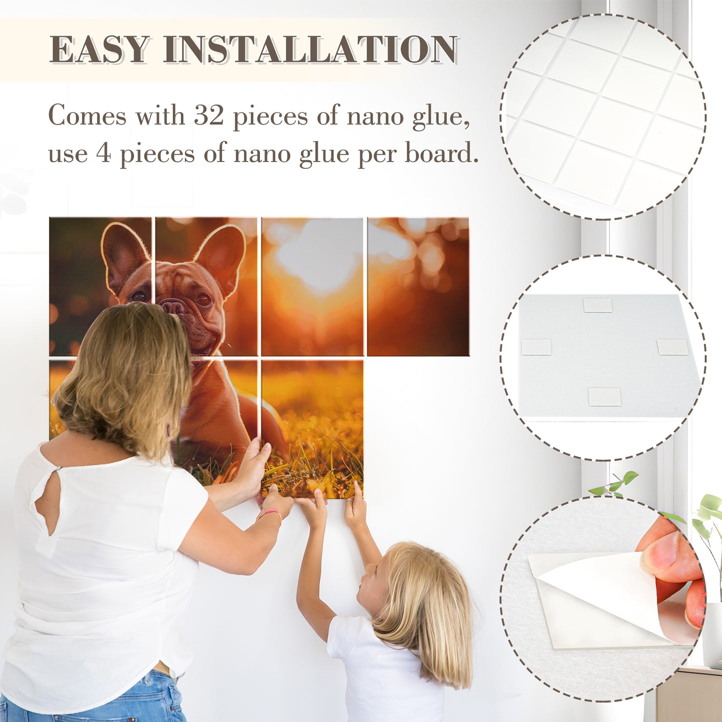 8 Pack Wall Art Acoustic Panels, 48x32 Inches Acoustic Treatment Panels Sound Absorbing Panels