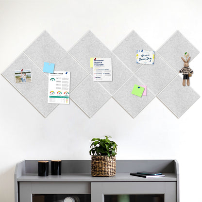 12 Packs Bulletin Board-Felt Board-felt Cork Board Felt Board Tiles for Wall