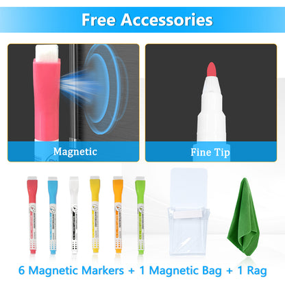 Acrylic Calendar for Fridge, 2 Pack 12"x16" Clear Fridge Calendar Monthly Clear Acrylic Plan Board