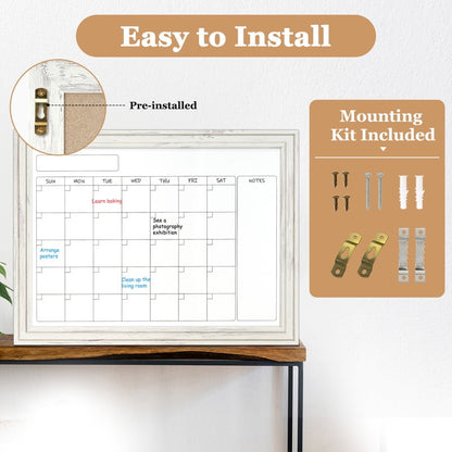 Dry Erase Whiteboard Calendar Magnetic White Board Magnetic Whiteboard for Wall Schedule Planner Board Wall-Mounted Calendar
