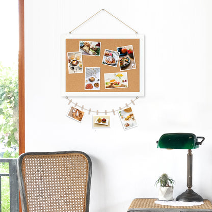 Cork Board Bulletin Board 16x12 Inches Wooden Frame Pin Board