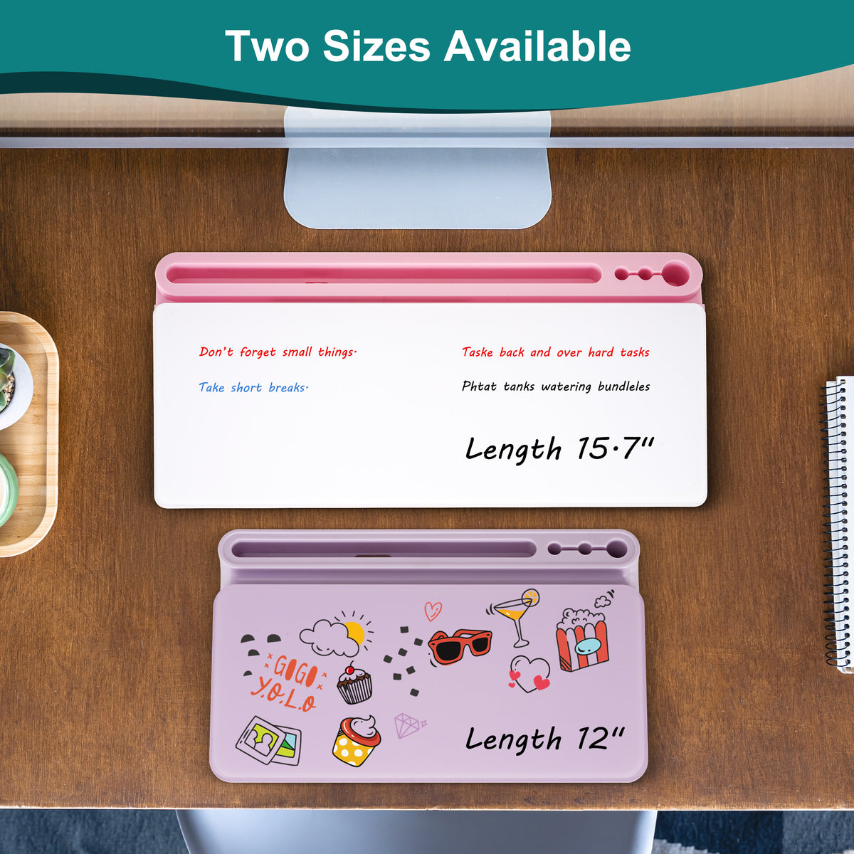 Glass Desktop Whiteboard Desktop Desk Dry Erase Board with Drawers