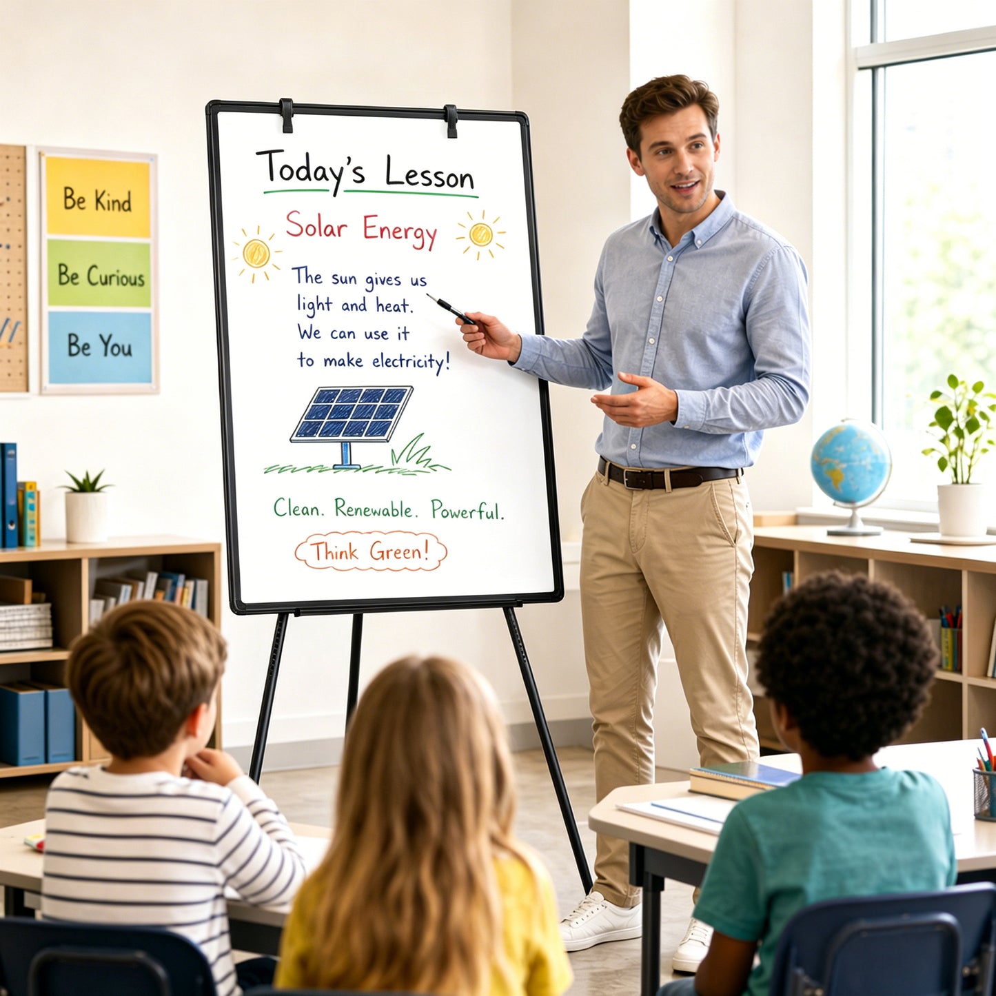 Whiteboard Easel with Stand 36" x 24" Height Adjustable Tripod Stand Portable Magnetic Dry Erase White Board