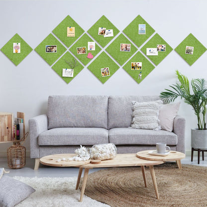 Pack of 12 Green Felt Large Pin Board with 120 Push Pins Cork Board for Wall 48 x 36 inch