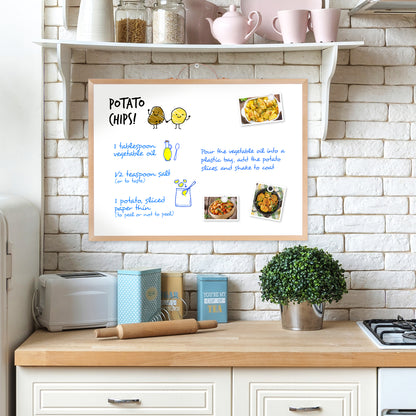 Dry Erase White Board for Wall, 12" x 16" Small Magnetic Portable Double-Sided Whiteboard