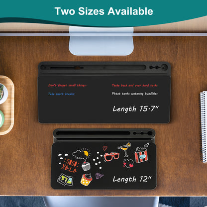 Desktop Glass Whiteboard with Storage Desk Board Buddy Desk Whiteboard Dry Erase Board for Desk