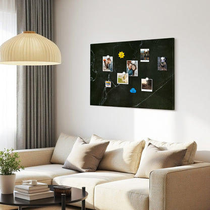 Magnetic Boards for Wall 18"x24" Black Marble Decorative White Board Magnetic Dry Erase Board