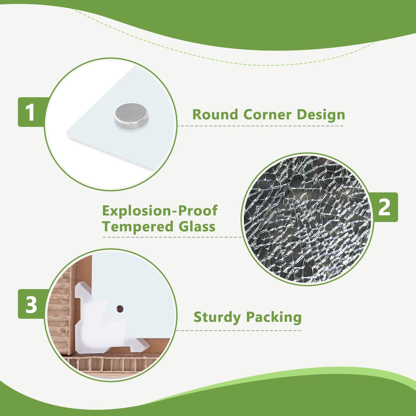 Magnetic Glass Whiteboard Glass Dry Erase Board Wall Mounted Glass Magnetic Whiteboard