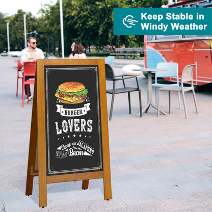 Wooden Sandwich Board Signs Outdoor A Frame Chalkboard Sign