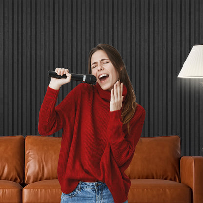 Slat Acoustic Panels Acoustic Panels, Decorative Sound Proof Felt Panels, Slat Wall Panels for Wall Decor Sound Absorbing Panel, Black