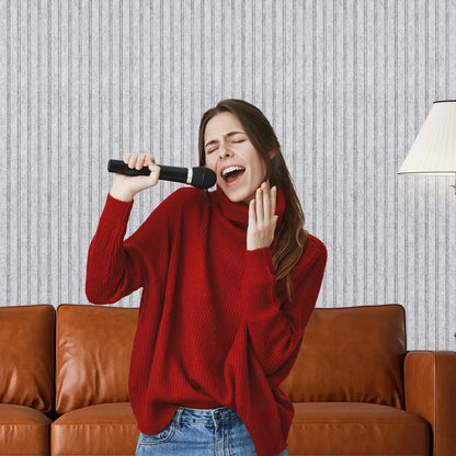 Slat Acoustic Panels Acoustic Panels, Decorative Sound Proof Felt Panels, Slat Wall Panels for Wall Decor Sound Absorbing Panel, Grey