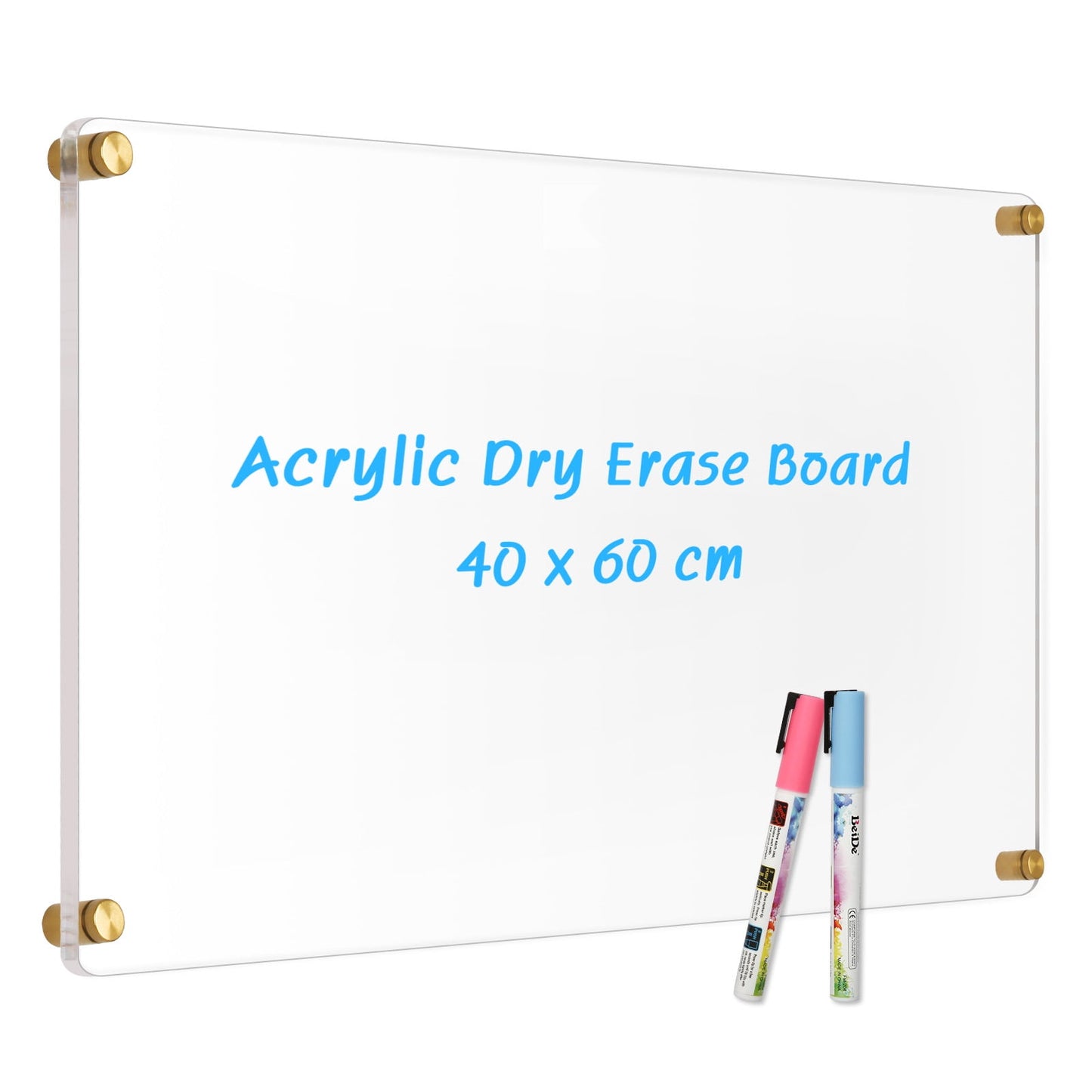 Acrylic Dry Erase Board Clear White Board for Wall Acrylic Writing Board Non-Magnetic Floating Ultra-Thick Dry Erase Board