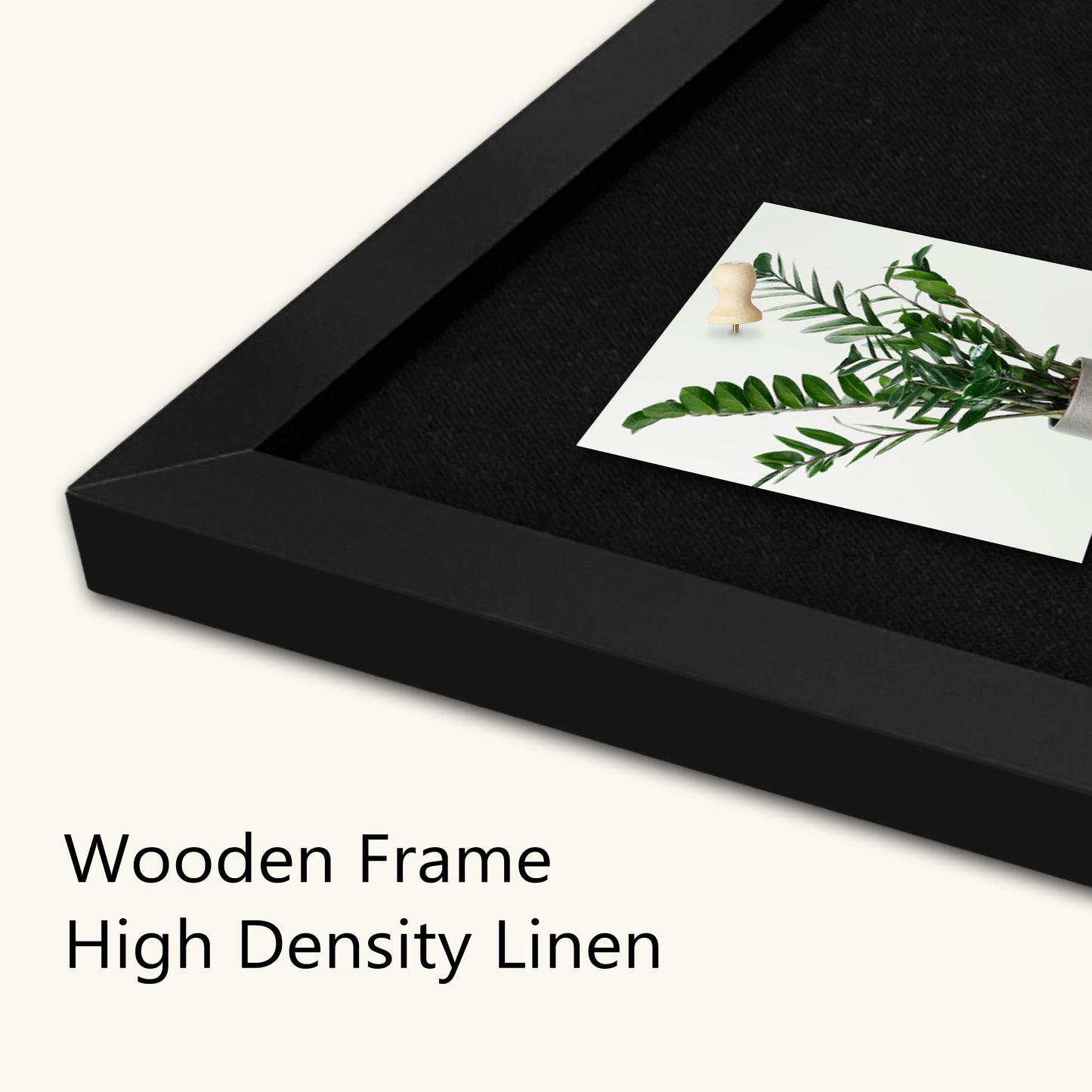 Black Linen Board, Wooden Frame, High Density Linen