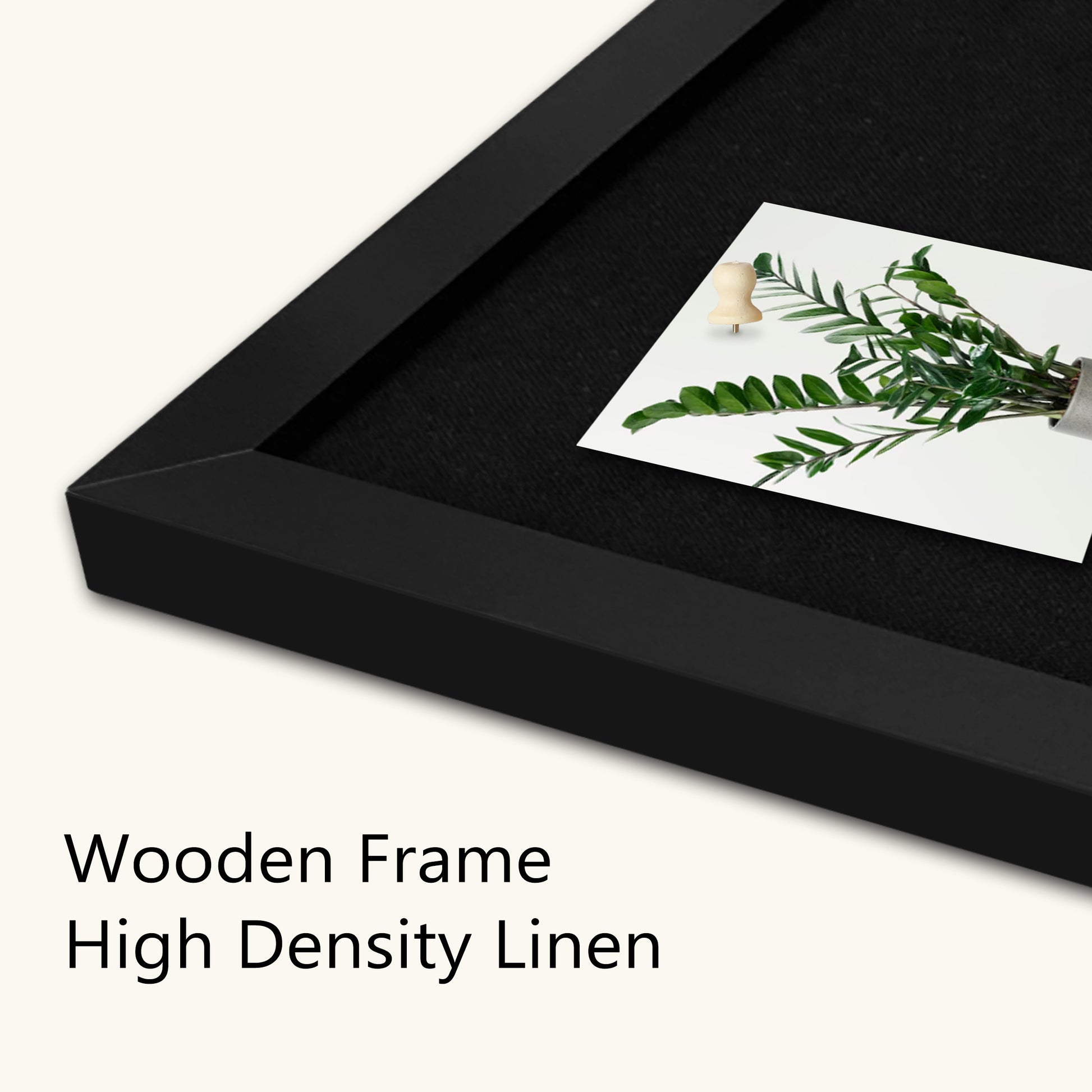 Black Linen Board, Wooden Frame, High Density Linen