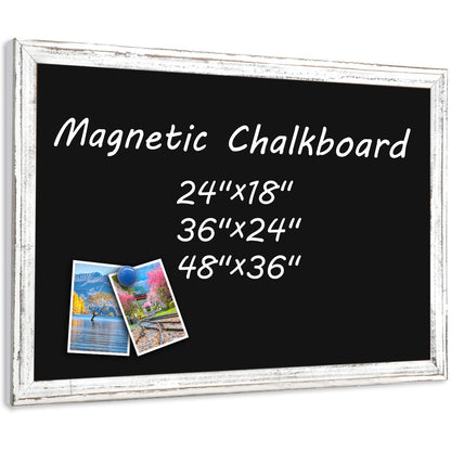Magnetic Chalkboard Sign Board Large Chalkboard for Wall Magnetic Blackboard Hanging Chlakboard Wood Framed