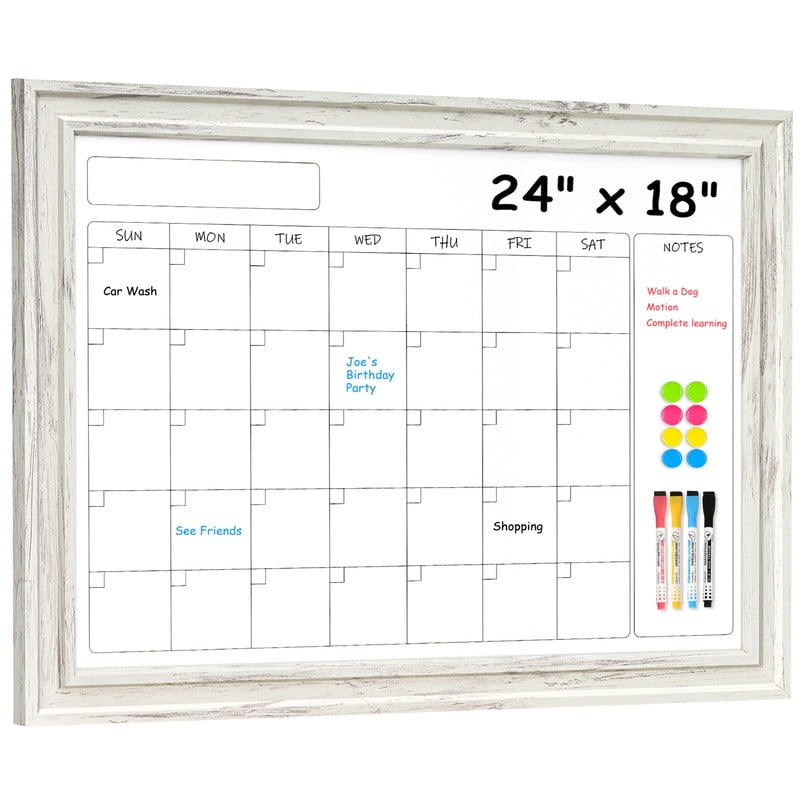 Dry Erase Whiteboard Calendar Magnetic White Board Magnetic Whiteboard for Wall Schedule Planner Board Wall-Mounted Calendar