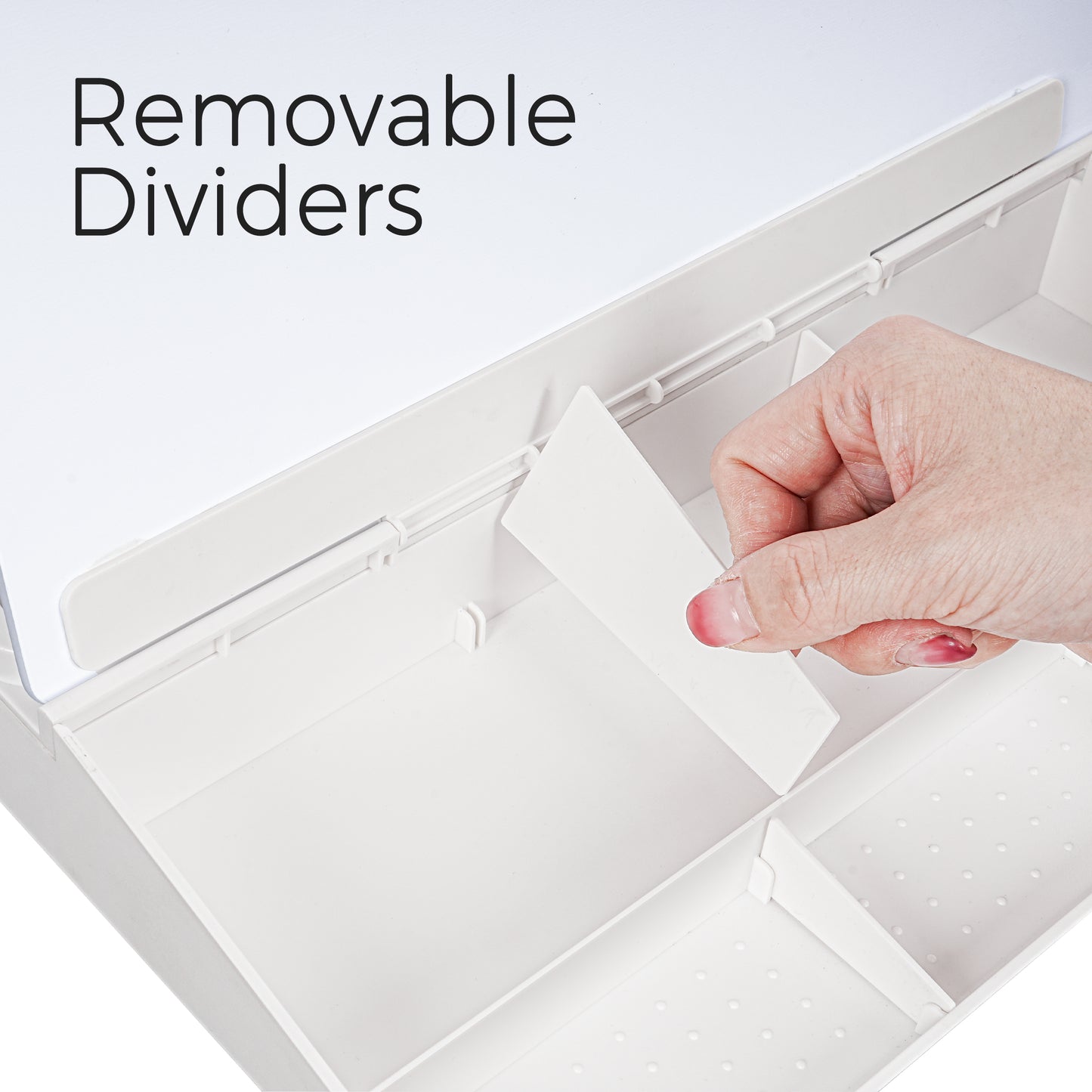 Glass Desktop Whiteboard with Storage Drawer, White-white box with Removable Dividers