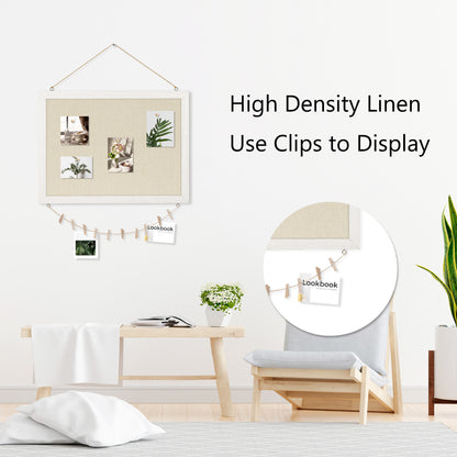 Linen Board 1-Pack 16''X 12'', High Density Linen, Use Clips to Display