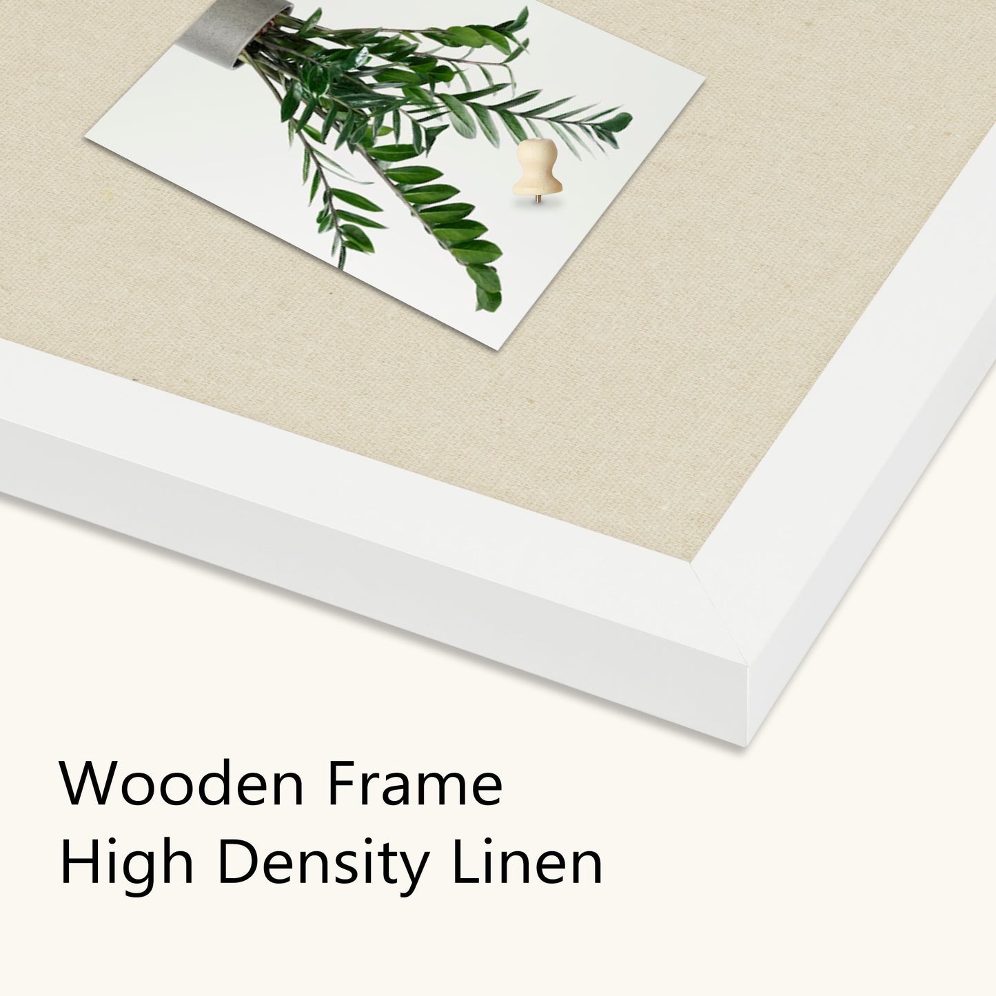 Linen and Cork Board, Wood Frame, High Density Linen