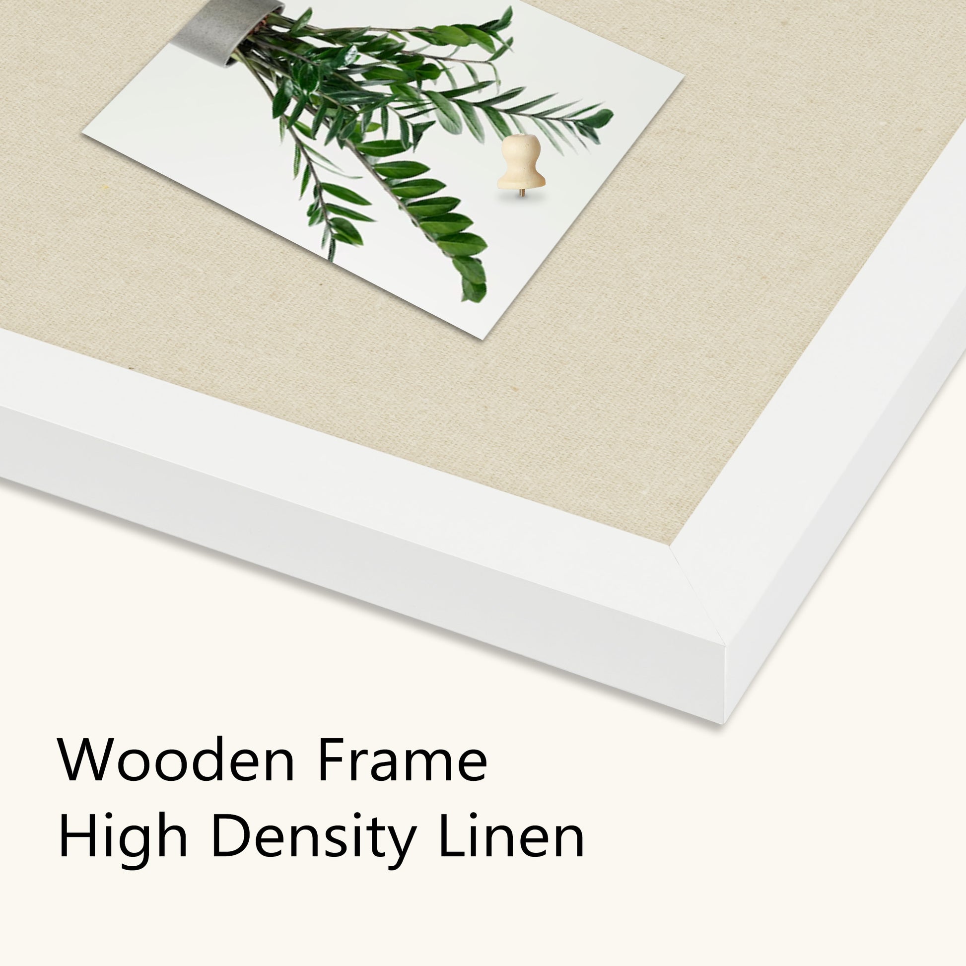 Linen and Cork Board, Wood Frame, High Density Linen