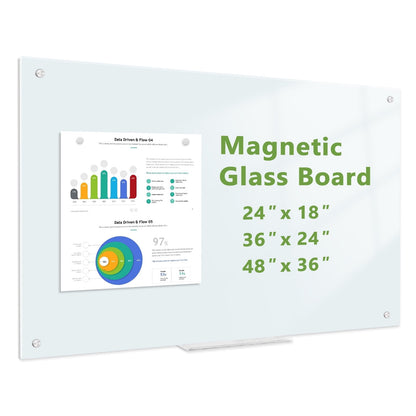 Magnetic Glass Whiteboard Glass Dry Erase Board Wall Mounted Glass Magnetic Whiteboard