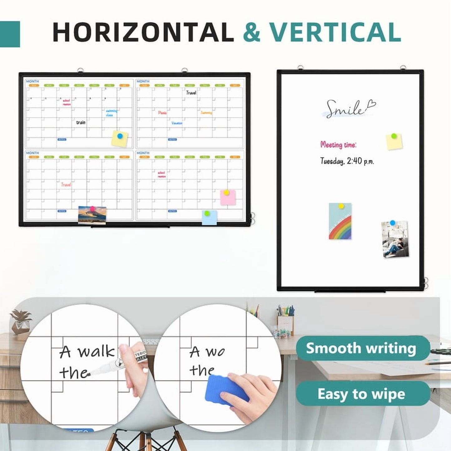4 Monthly Calendar Whiteboard Magnetic Dry Erase Calendar Whiteboard 4 Month White Board Calendar