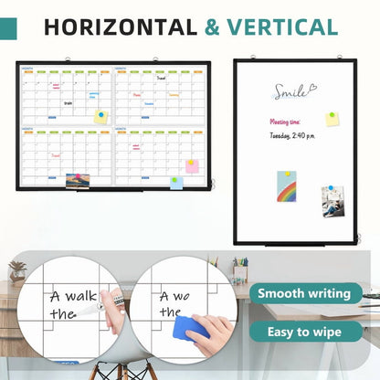4 Monthly Calendar Whiteboard Magnetic Dry Erase Calendar Whiteboard 4 Month White Board Calendar