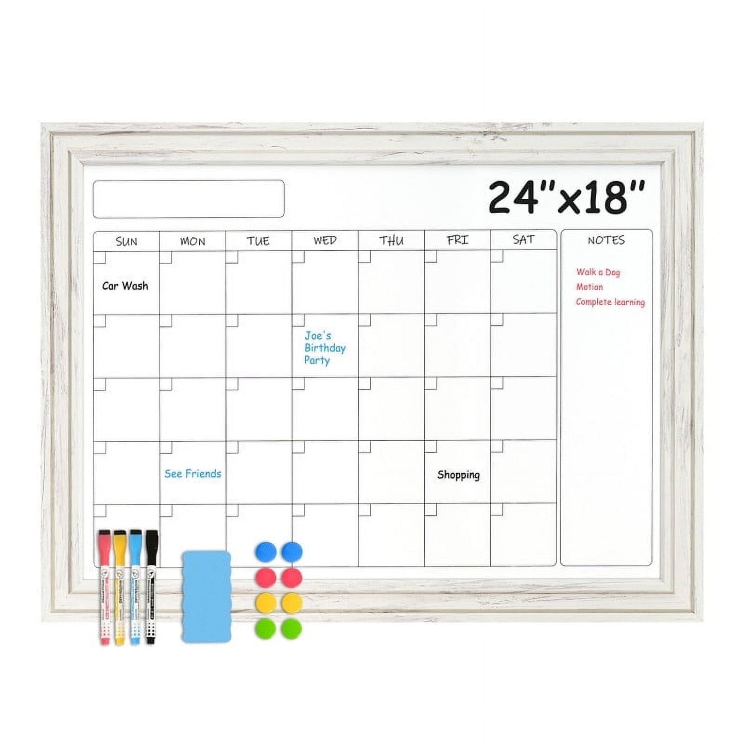 Dry Erase Whiteboard Calendar Magnetic White Board Magnetic Whiteboard for Wall Schedule Planner Board Wall-Mounted Calendar