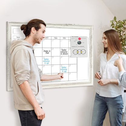 Dry Erase Whiteboard Calendar Magnetic White Board Magnetic Whiteboard for Wall Schedule Planner Board Wall-Mounted Calendar